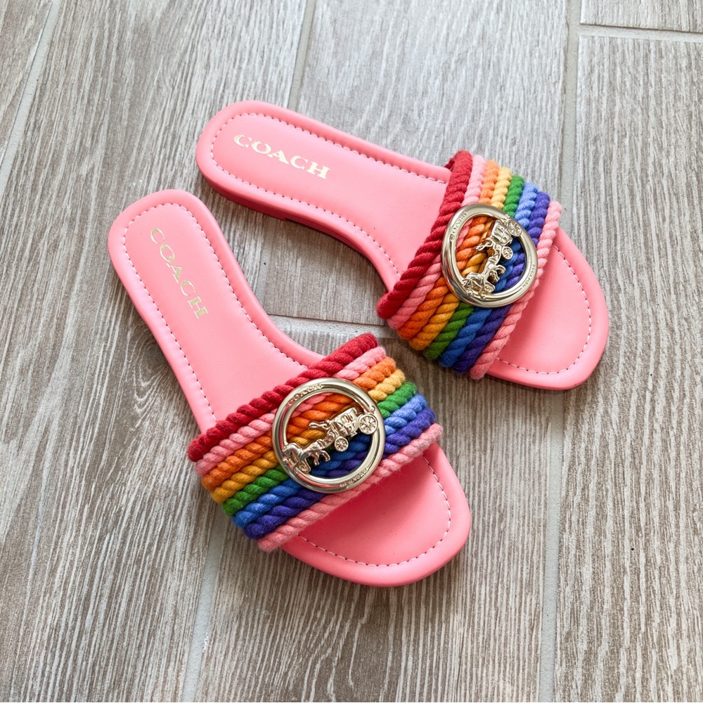 Coach Multicolor Slide Sandals - Picture 2 of 6